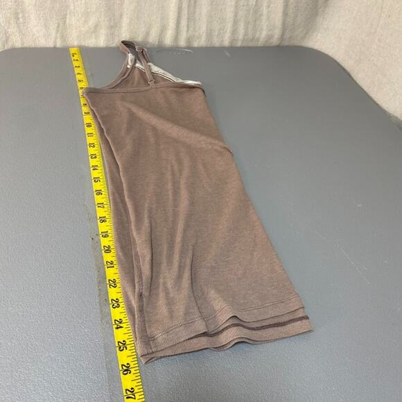 Old Navy Womens Y2K Ribbed Lace Trimmed Tank Size XL Preppy Brown Elena Gilbert - Picture 6 of 8